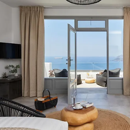 Impressive Santorini | 2 Bedrooms | Inuyasha | Breathtaking Aegean Sea Views | Indoor Private Cave Pool And Indoor Jet Tub | Mechalohori *
